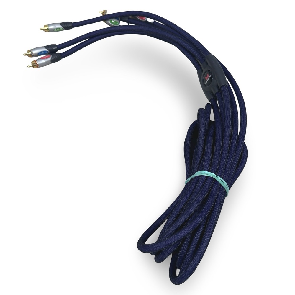 Monster Ultra Series THX 800 8 ft Component Video Cable RCA Blue Braided Mesh